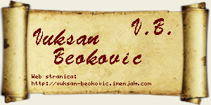 Vuksan Beoković vizit kartica